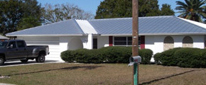 Gibson & Sons Inc. Standing seam metal roofing services.